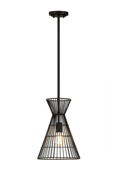Z-Lite Alito 1 Light Pendant in Matte Black Finish Model: 6015MP-MB