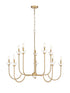 Z-Lite Allistair 10 Light Chandelier in Matte Black Finish Model: 352-10MB