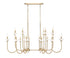 Z-Lite Allistair 16 Light Linear Chandelier in Matte Black Finish Model: 352-56L-MB