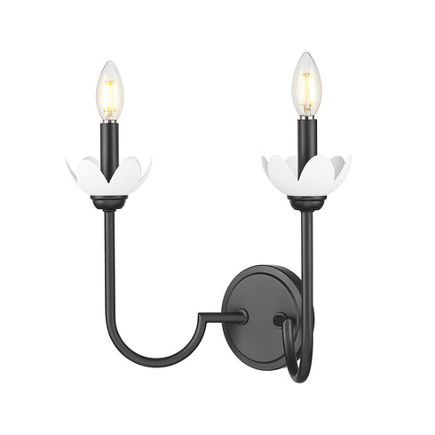 Z-Lite Allistair 2 Light Wall Sconce in Brushed Nickel Finish Model: 352-2S-BN
