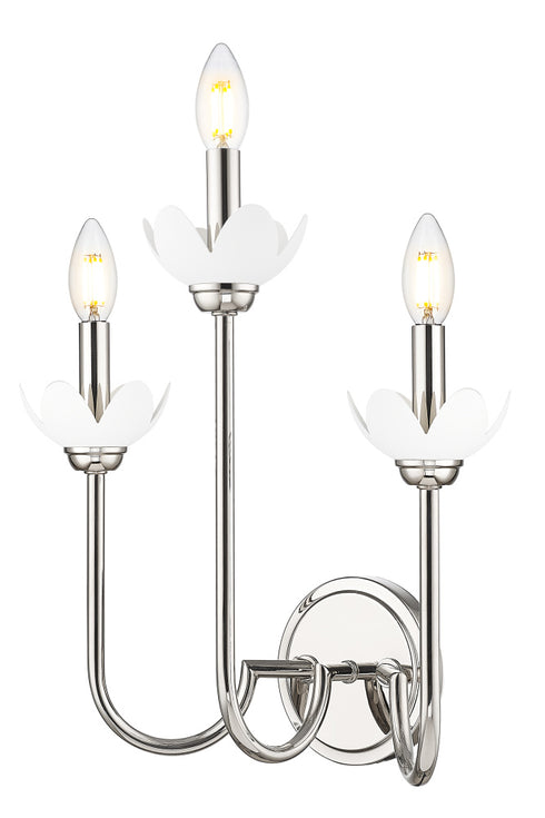 Z-Lite Allistair 3 Light Wall Sconce in Brushed Nickel Finish Model: 352-3S-BN