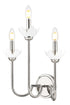 Z-Lite Allistair 3 Light Wall Sconce in Brushed Nickel Finish Model: 352-3S-BN