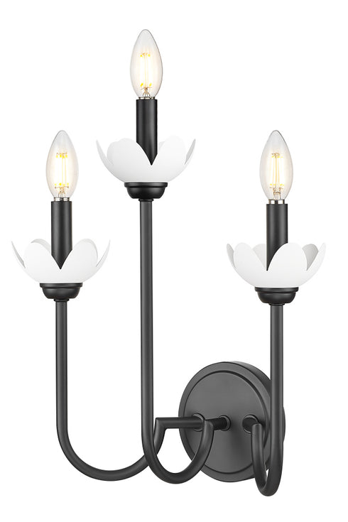 Z-Lite Allistair 3 Light Wall Sconce in Brushed Nickel Finish Model: 352-3S-BN