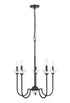 Z-Lite Allistair 5 Light Chandelier in Matte Black Finish Model: 352-5MB