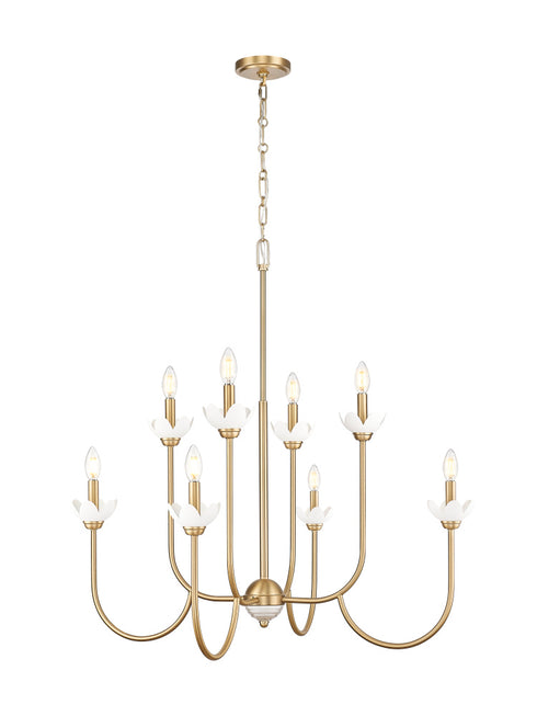 Z-Lite Allistair 8 Light Chandelier in Matte Black Finish Model: 352-8MB