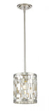 Z-Lite Almet 1 Light Pendant in Brushed Nickel Finish Model: 430MP-BN