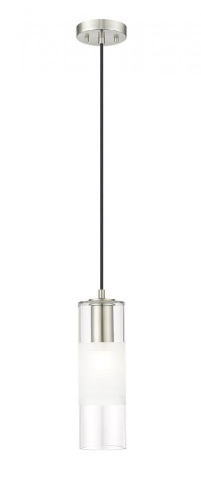 Z-Lite Alton 1 Light Pendant in Brushed Nickel Finish Model: 824P-BN