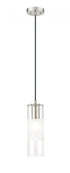Z-Lite Alton 1 Light Pendant in Brushed Nickel Finish Model: 824P-BN