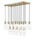 Z-Lite Alton 17 Light Linear Chandelier in Brushed Nickel Finish Model: 824P-17L-BN