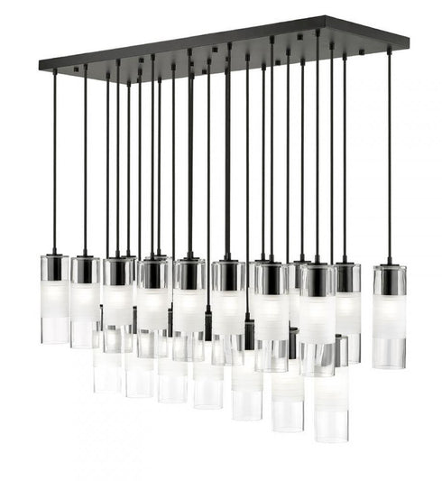 Z-Lite Alton 23 Light Linear Chandelier in Brushed Nickel Finish Model: 824P-23L-BN