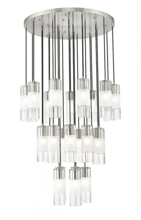 Z-Lite Alton 27 Light Chandelier in Brushed Nickel Finish Model: 824P-27R-BN