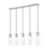 Z-Lite Alton 5 Light Linear Chandelier in Brushed Nickel Finish Model: 824P-5L-BN