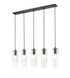 Z-Lite Alton 5 Light Linear Chandelier in Brushed Nickel Finish Model: 824P-5L-BN