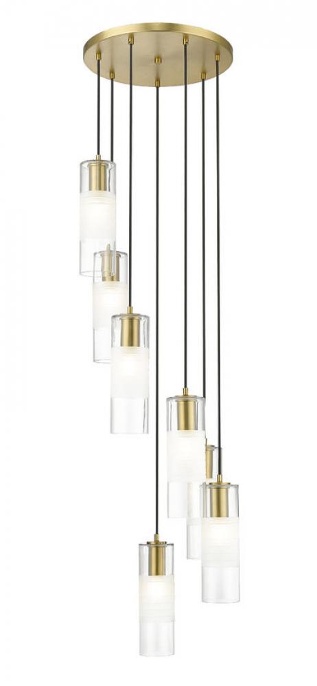 Z-Lite Alton 7 Light Chandelier in Brushed Nickel Finish Model: 824P-7R-BN