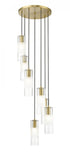 Z-Lite Alton 7 Light Chandelier in Brushed Nickel Finish Model: 824P-7R-BN