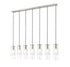Z-Lite Alton 7 Light Linear Chandelier in Brushed Nickel Finish Model: 824P-7L-BN