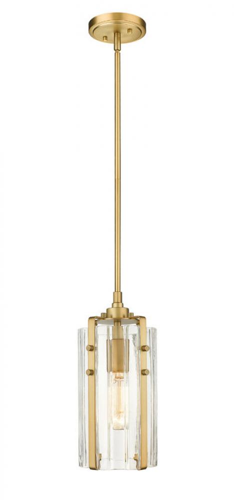 Z-Lite Alverton 1 Light Pendant in Matte Black Finish Model: 3036MP-MB