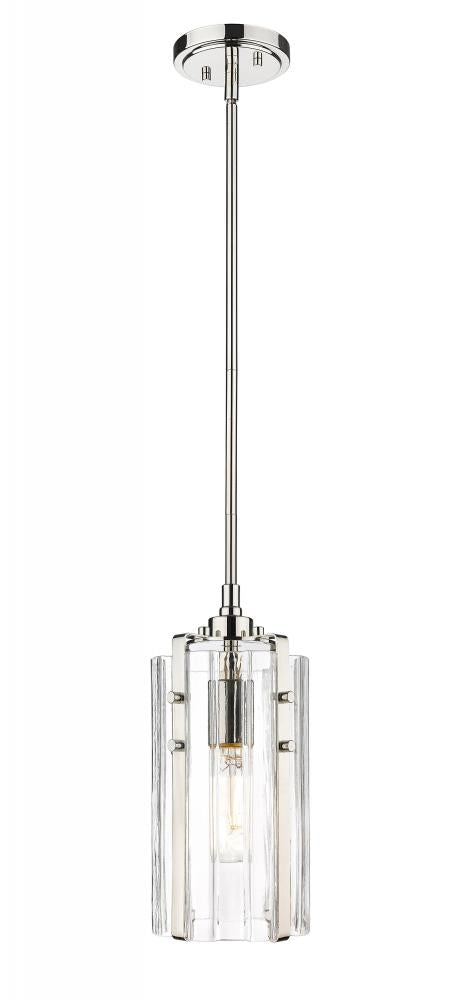 Z-Lite Alverton 1 Light Pendant in Matte Black Finish Model: 3036MP-MB