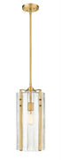 Z-Lite Alverton 1 Light Pendant in Matte Black Finish Model: 3036P8-MB
