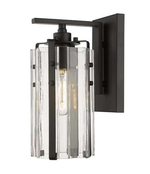 Z-Lite Alverton 1 Light Wall Sconce in Matte Black Finish Model: 3036-1S-MB