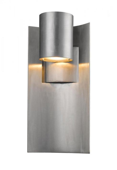 Z-Lite Amador 1 Light Outdoor Wall Light in Silver Finish Model: 559M-SL-LED