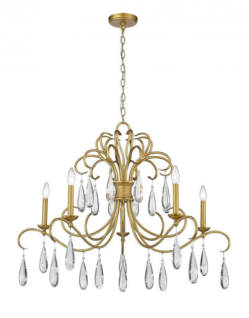 Z-Lite Amara 5 Light Chandelier in Gilded Gold Finish Model: 3039-38GG