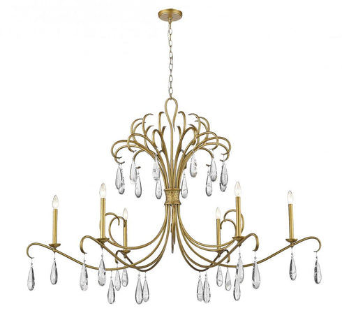 Z-Lite Amara 6 Light Chandelier in Gilded Gold Finish Model: 3039-59GG