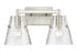 Z-Lite Analia 2 Light Vanity in Brushed Nickel Finish Model: 1101-2V-BN
