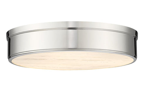 Z-Lite Anders 3 Light Flush Mount in Polished Nickel Finish Model: 1944F22-PN-LED