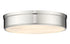 Z-Lite Anders 3 Light Flush Mount in Polished Nickel Finish Model: 1944F22-PN-LED