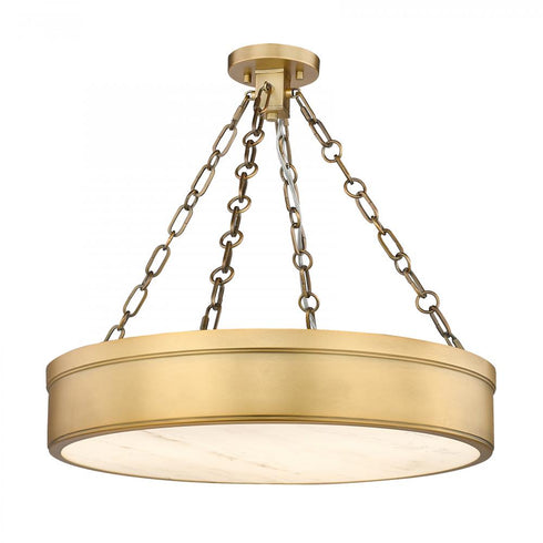 Z-Lite Anders 3 Light Semi Flush Mount in Polished Nickel Finish Model: 1944SF22-PN-LED