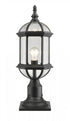 Z-Lite Annex 1 Light Outdoor Pier Mounted Fixture in Black Finish Model: 563PHM-533PM-BK