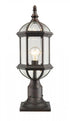 Z-Lite Annex 1 Light Outdoor Pier Mounted Fixture in Black Finish Model: 563PHM-533PM-BK