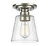 Z-Lite Annora 1 Light Flush Mount in Brushed Nickel Finish Model: 428F1-BN