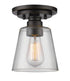 Z-Lite Annora 1 Light Flush Mount in Brushed Nickel Finish Model: 428F1-BN