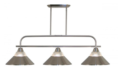 Z-Lite Annora 3 Light Billiard in Brushed Nickel Finish Model: 437-3BN-RBN