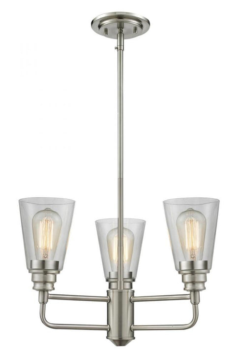 Z-Lite Annora 3 Light Chandelier in Brushed Nickel Finish Model: 428-3-BN