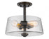Z-Lite Annora 3 Light Semi Flush Mount in Brushed Nickel Finish Model: 428SF3-BN