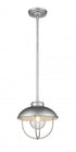 Z-Lite Ansel 1 Light Outdoor Pendant in Black Finish Model: 590P-BK