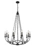 Z-Lite Arabella 10 Light Chandelier in Matte Black Finish Model: 3500-10MB