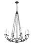 Z-Lite Arabella 10 Light Chandelier in Matte Black Finish Model: 3500-10MB