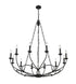 Z-Lite Arabella 12 Light Chandelier in Matte Black Finish Model: 3500-12MB