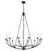 Z-Lite Arabella 12 Light Chandelier in Matte Black Finish Model: 3500-12MB