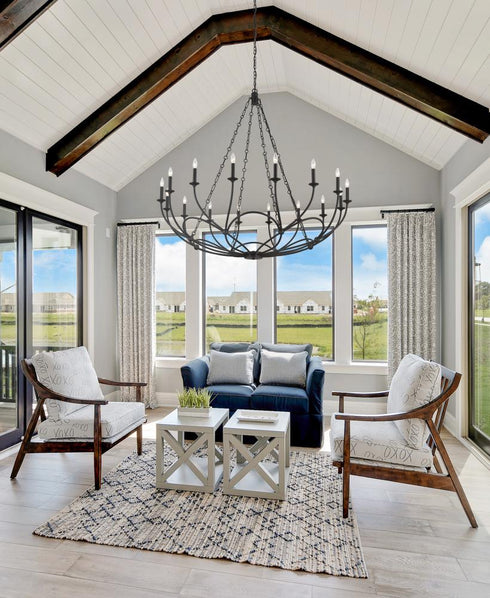 Z-Lite Arabella 16 Light Chandelier in Matte Black Finish Model: 3500-16MB