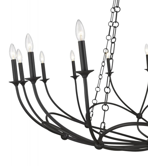Z-Lite Arabella 16 Light Chandelier in Matte Black Finish Model: 3500-16MB