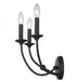 Z-Lite Arabella 3 Light Wall Sconce in Matte Black Finish Model: 3500-3S-MB