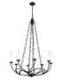 Z-Lite Arabella 8 Light Chandelier in Matte Black Finish Model: 3500-8MB