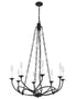 Z-Lite Arabella 8 Light Chandelier in Matte Black Finish Model: 3500-8MB