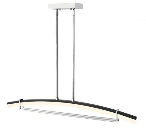Z-Lite Arc 1 Light Linear Chandelier in Chrome Finish Model: 620-43-CH-LED