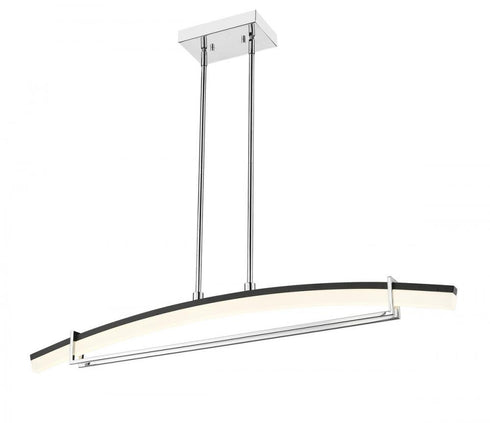 Z-Lite Arc 1 Light Linear Chandelier in Chrome Finish Model: 620-43-CH-LED
